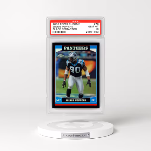 2006 Topps Chrome #76 Julius Peppers - Black Refractor (PSA 10 GEM MINT)