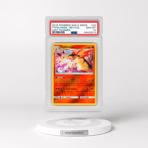 2018 Pokémon Sun & Moon Lost Thunder #42 Typhlosion - Reverse Foil (PSA 10 GEM MINT)