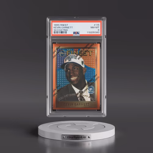 1995 Finest #115 Kevin Garnett - w/Coating (PSA 8 NM-MT)
