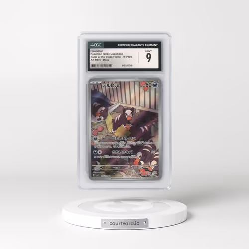 2023 Pokémon SV3-Ruler of the Black Flame #115 Houndour - Art Rare (CGC 9 MINT)
