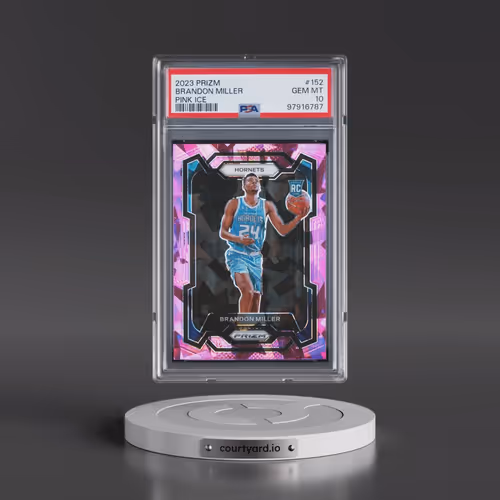 2023 Panini Prizm #152 Brandon Miller - Pink Ice (PSA 10 GEM MINT)