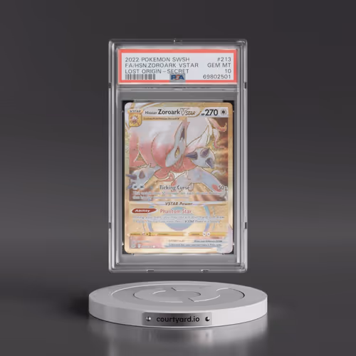 2022 Pokémon Sword & Shield Lost Origin #213 Hisuian Zoroark Vstar - Full Art Secret (PSA 10 GEM MIN