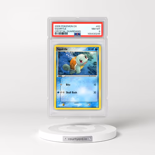 2006 Pokémon EX Crystal Guardians #63 Squirtle (PSA 8 NM-MT)