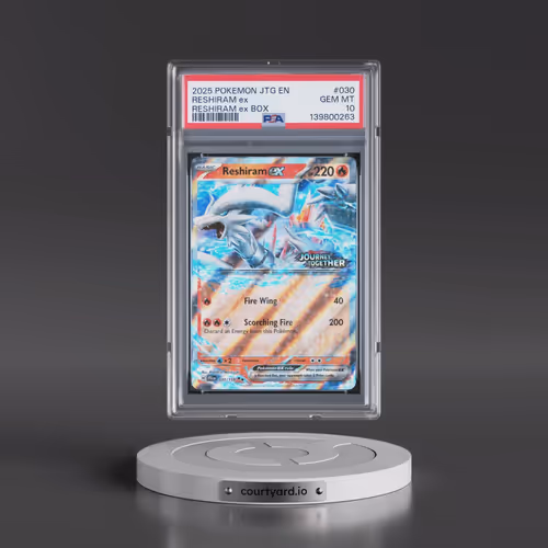 2025 Pokémon Jtg EN-Journey Together #030 Reshiram EX - Holo Reshiram EX Box (PSA 10 GEM MINT)