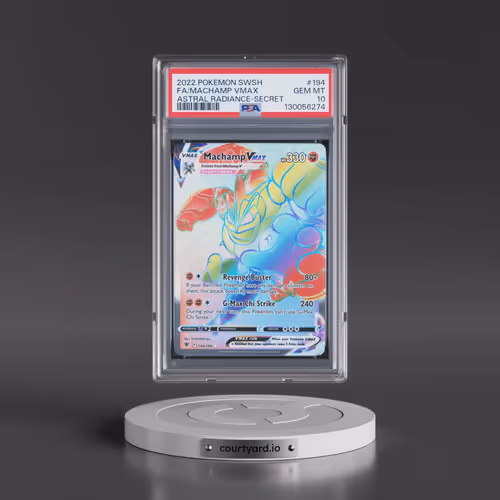 2022 Pokémon Sword & Shield Astral Radiance #194 Machamp Vmax - Full Art Secret (PSA 10 GEM MINT)