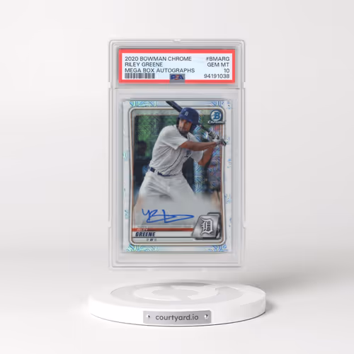 2020 Bowman Chrome Mega Box Autographs #BMARG Riley Greene (PSA 10 GEM MINT)