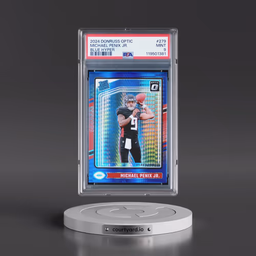 2024 Panini Donruss Optic #279 Michael Penix Jr. - Blue Hyper (PSA 9 MINT)