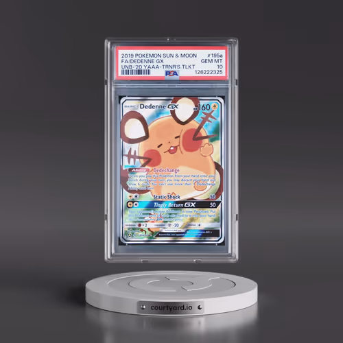 2019 Pokémon Sun & Moon Unbroken Bonds #195a Dedenne GX - Holo Full Art 2020 Yellow A Alternate Art