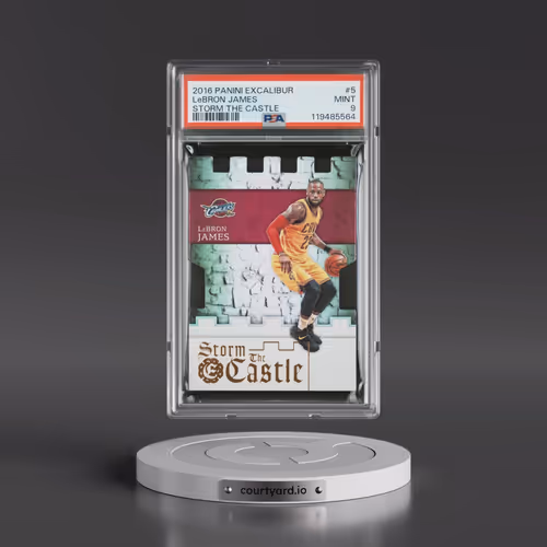 2016 Panini Excalibur Storm the Castle #5 LeBron James (PSA 9 MINT)