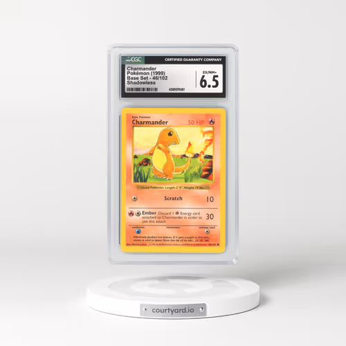 1999 Base Set #46 Charmander - Shadowless (CGC 6.5 EX-NM+)
