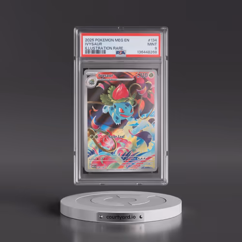 2025 Pokémon Meg EN-Mega Evolution #134 Ivysaur - Illustration Rare (PSA 9 MINT)