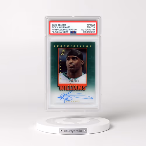 2023 Panini Zenith Pinnacle Inscriptions #PIRWI Ricky Williams (PSA 9 MINT)