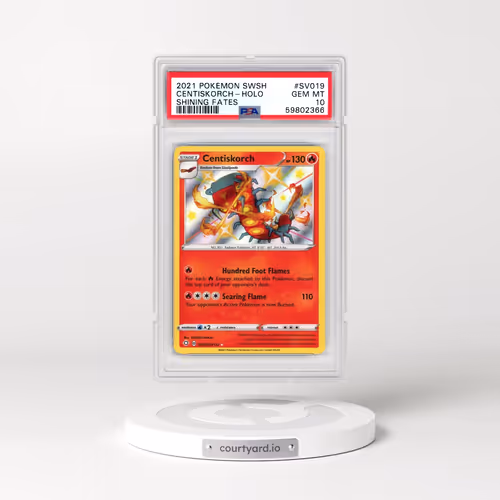 2021 Pokémon Sword & Shield Shining Fates #SV019 Centiskorch - Holo (PSA 10 GEM MINT)