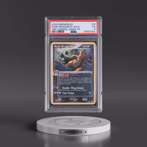 2004 Pokémon EX Team Rocket Returns #15 Dark Dragonite - Holo Cosmos-James Theme Deck (PSA 5 EX)