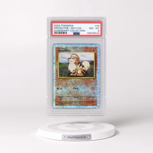 2002 Pokémon Legendary Collection #45 Growlithe - Reverse Foil (PSA 8 NM-MT)