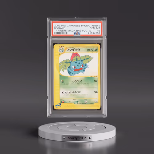 2002 Pokémon Promo Trainers Magazine #010/T Ivysaur - Vol. 17 (PSA 10 GEM MINT)