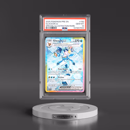 2025 Pokémon Pre EN-Prismatic Evolutions #150 Glaceon EX - Holo Special Illustration Rare (PSA 10 GEM MINT)