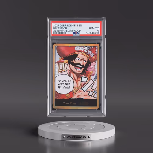 2025 One Piece OP13-Carrying on His Will Don!! Card - Alternate Art-Gold (PSA 10 GEM MINT)