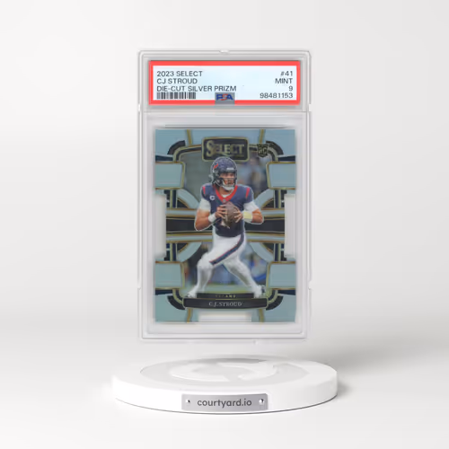 2023 Panini Select #41 CJ Stroud - Die-Cut Silver Prizm (PSA 9 MINT)