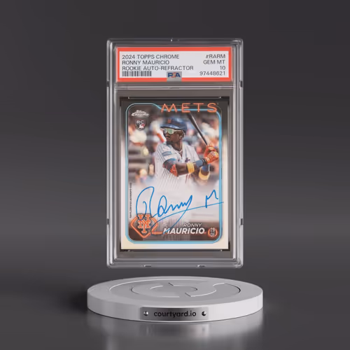 2024 Topps Chrome Rookie Autographs #RARM Ronny Mauricio - Refractor (PSA 10 GEM MINT)