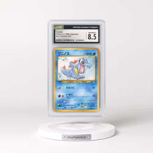 1999 Neo Premium File #158 Totodile - No Rarity (CGC 8.5 NM-MT+)