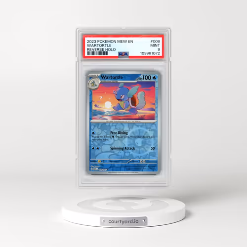 2023 Pokémon Mew EN-151 #008 Wartortle - Reverse Holo (PSA 9 MINT)