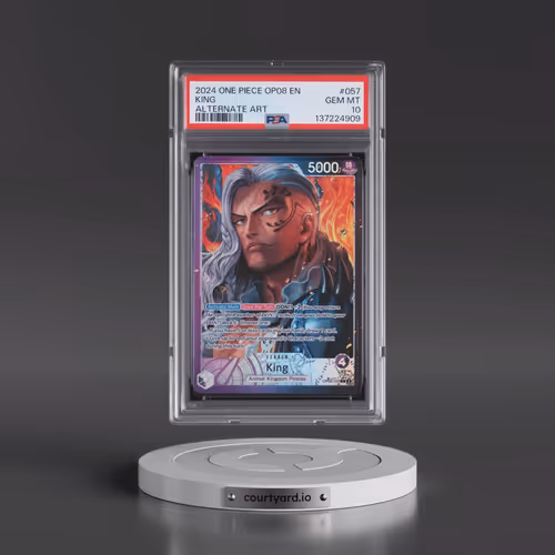 2024 One Piece OP08-Two Legends #057 King - Alternate Art (PSA 10 GEM MINT)