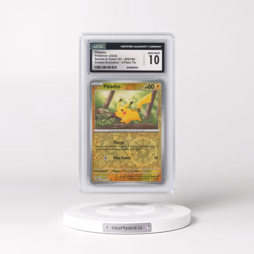 2023 Scarlet & Violet 151 - MEW EN #025/165 Pikachu - Costco Exclusive 5-Pack Tin (CGC 10 GEM MINT)