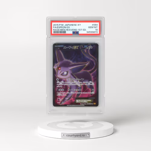2015 Pokémon XY Rage of the Broken Heavens #084 Espeon EX - 1st Edition Holo Full Art (PSA 10 GEM MINT)