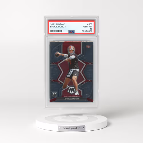 2022 Panini Mosaic #367 Brock Purdy (PSA 10 GEM MINT)