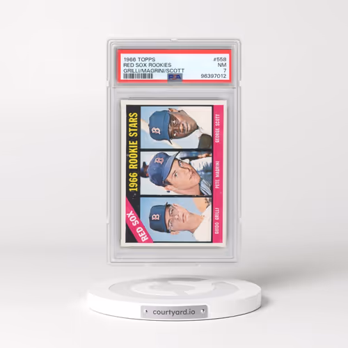 1966 Topps #558 Red Sox Rookies - Grilli/Magrini/Scott (PSA 7 NM)