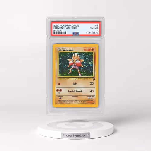 2000 Pokémon Game Base II #8 Hitmonchan - Holo (PSA 8 NM-MT)