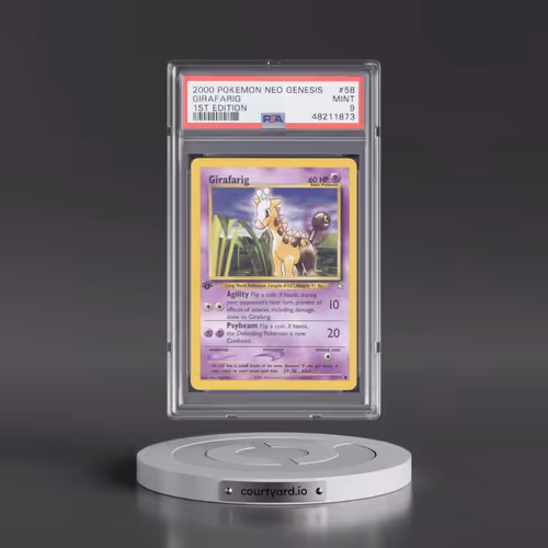 2000 Pokémon Neo Genesis #58 Girafarig - 1st Edition (PSA 9 MINT)