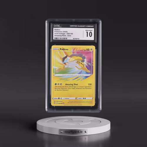 2020 Vivid Voltage #050/185 Raikou - Amazing Rare Holo (CGC 10 GEM MINT)