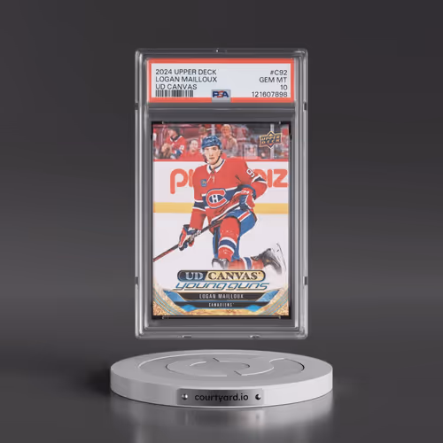 2024 Upper Deck UD Canvas #C92 Logan Mailloux (PSA 10 GEM MINT)