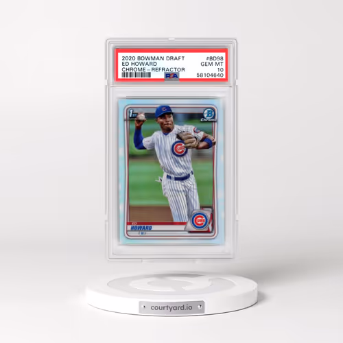 2020 Bowman Draft #BD98 Ed Howard - Chrome-Refractor (PSA 10 GEM MINT)