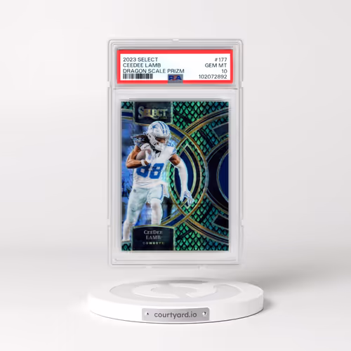 2023 Panini Select #177 Ceedee Lamb - Dragon Scale Prizm (PSA 10 GEM MINT)