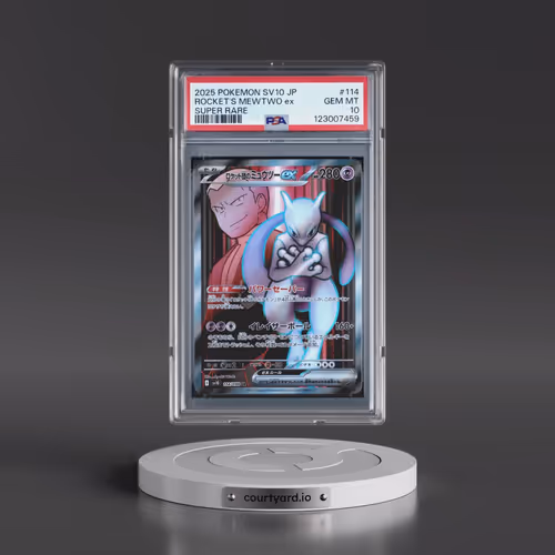 2025 Pokémon SV10-Glory of Team Rocket #114 Team Rocket's Mewtwo EX - Holo Super Rare (PSA 10 GEM MI