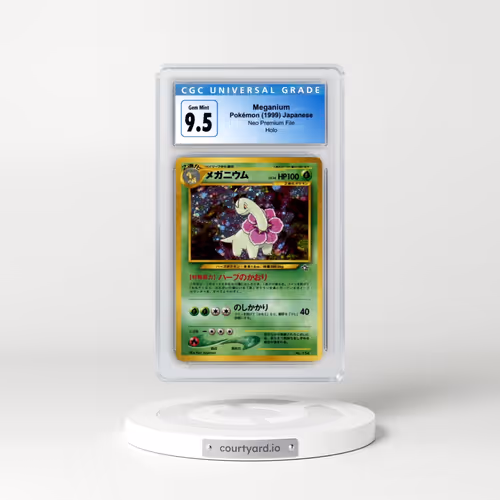 1999 Neo Premium File #154 Meganium - No Rarity - Holo (CGC 10 GEM MINT)