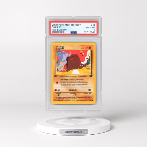 2000 Pokémon Rocket #52 Diglett - 1st Edition (PSA 8 NM-MT)