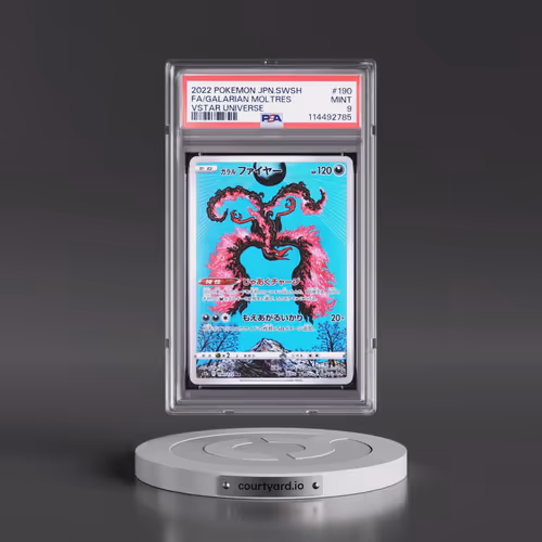 2022 Pokémon Sword & Shield Vstar Universe #190 Galarian Moltres - Full Art (PSA 9 MINT)