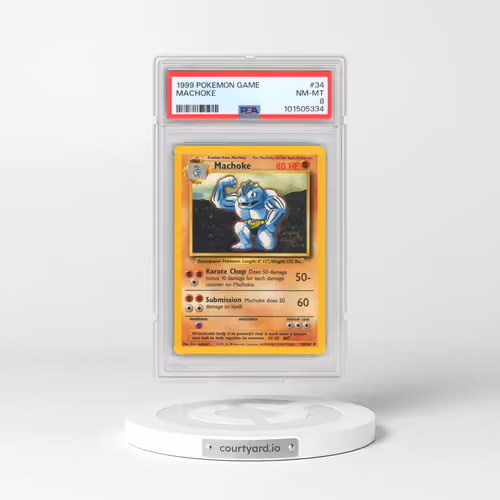 1999 Pokémon Game #34 Machoke (PSA 8 NM-MT)