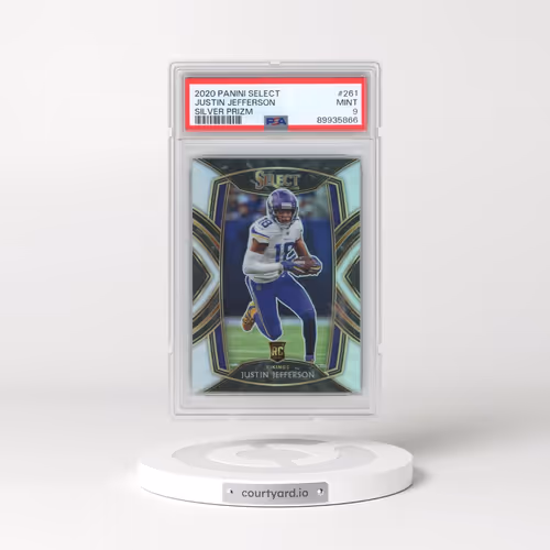 2020 Panini Select #261 Justin Jefferson - Silver Prizm (PSA 9 MINT)