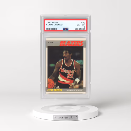 1987 Fleer #30 Clyde Drexler (PSA 6 EX-MT)