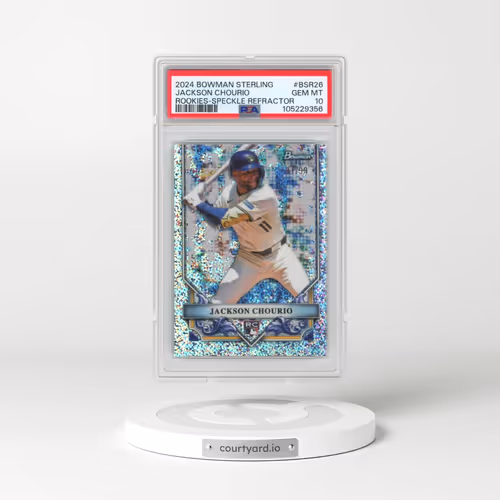 2024 Bowman Sterling Rookies #BSR26 Jackson Chourio - Speckle Refractor (PSA 10 GEM MINT)