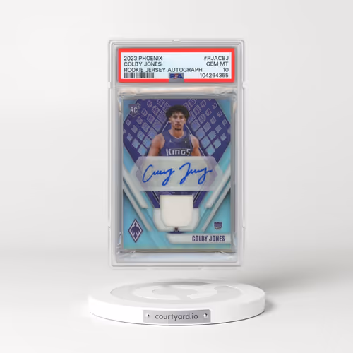 2023 Panini Phoenix Rookie Jersey Autographs #RJACBJ Colby Jones (PSA 10 GEM MINT)