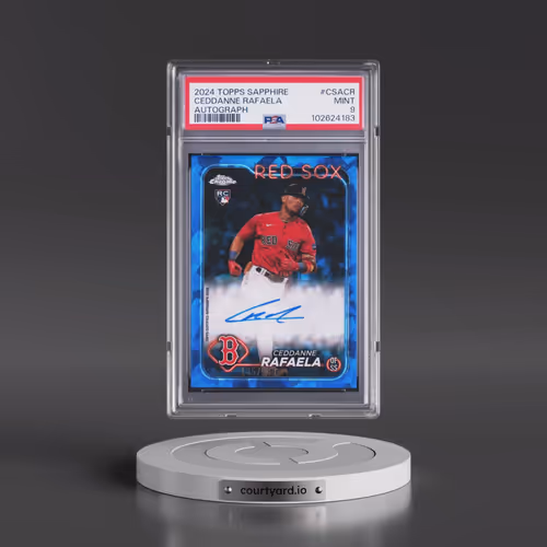 2024 Topps Chrome Sapphire Chrome Sapphire Autographs #CSACR Ceddanne Rafaela (PSA 9 MINT)