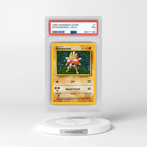 1999 Pokémon Game #7 Hitmonchan - Holo (PSA 7 NM)