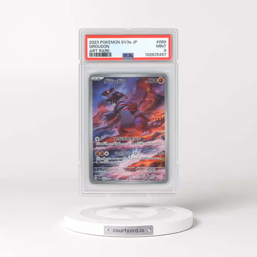 2023 Pokémon Sv3a-Raging Surf #069 Groudon - Art Rare (PSA 9 MINT)