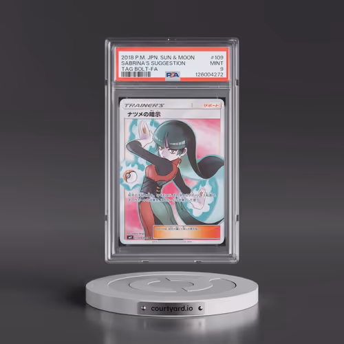 2018 Pokémon Sun & Moon Tag Bolt #109 Sabrina's Suggestion - Full Art (PSA 9 MINT)